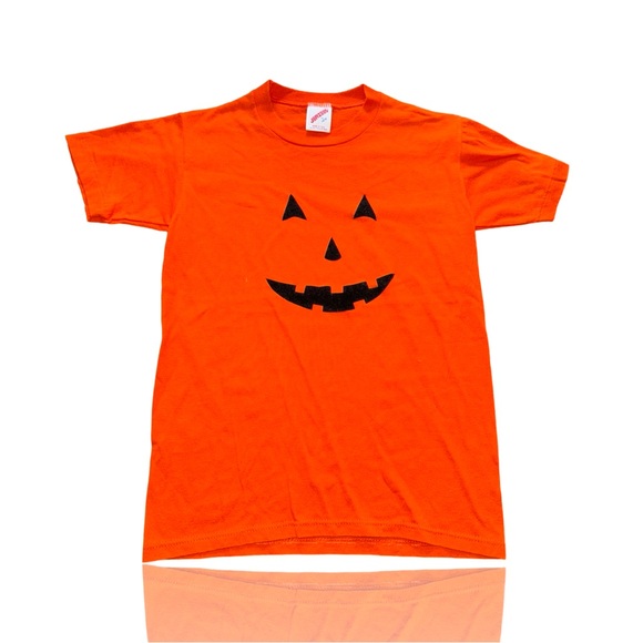 Jerzees Vintage 90’s Jack-O’-Lantern T-Shirt: Kids Large (14-16) Halloween tee - Picture 1 of 3